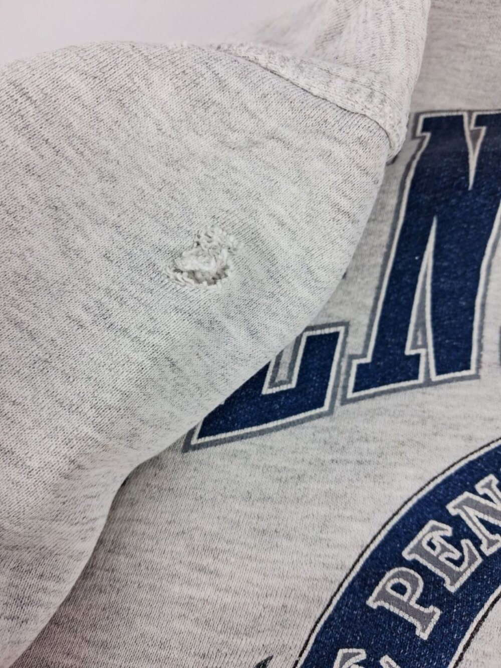 VTG Distressed Galt Medium Penn State Nittany Lions Gray Sweatshirt College 90s - Picture 10 of 16
